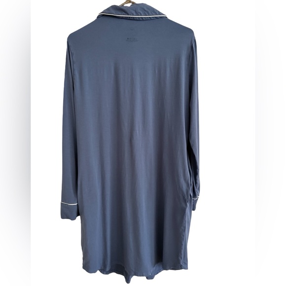 Kindred Bravely Maternity Clea Long Sleeve Postpartum Nightgown Blue- Medium - Picture 3 of 6